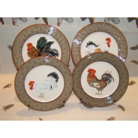 4 Assiettes dessert Cour Normande bronze