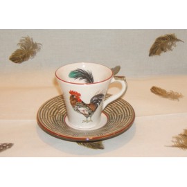Cup & Saucer Coffee Bronze Court Normande