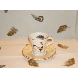 Tasse & soucoupe café Cour Normande paille