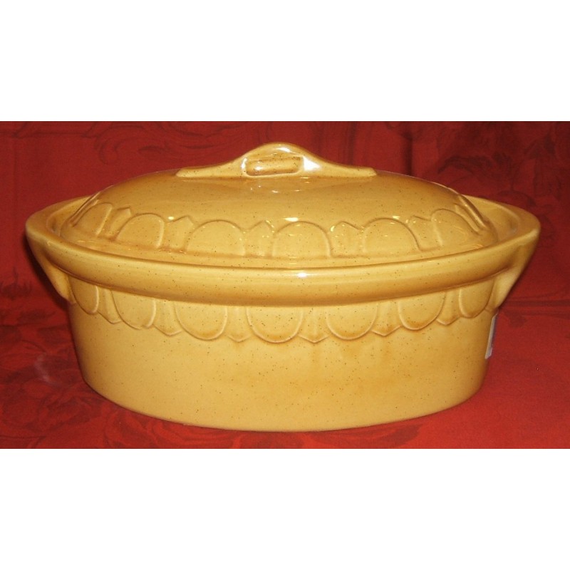 Terrine ovale 40 cm. / Poterie d'Alsace / uni