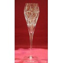 6 Champagne Flutes Super Abstract Etching