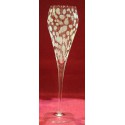 6 Champagne Flutes Super Etching Bubbles