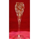 6 Champagne Flutes Super Etching Hearts