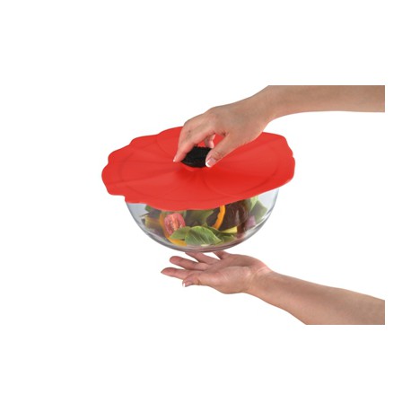 couvercle silicone 28cm coquelicot