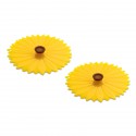 lot de 2 couvre-verres silicone tournesol