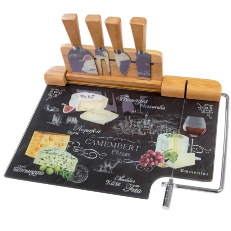 Plateau fromage rectangulaire avec fil, rabatable world of cheese