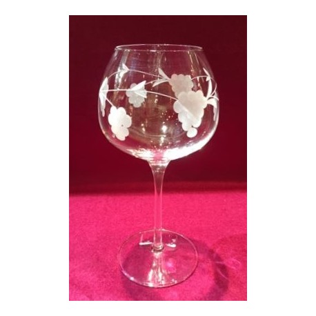 6 verres à vin super 35cl taillé raisin