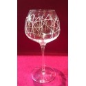6 Wine Glasses 35Cl Super Carved Abstract