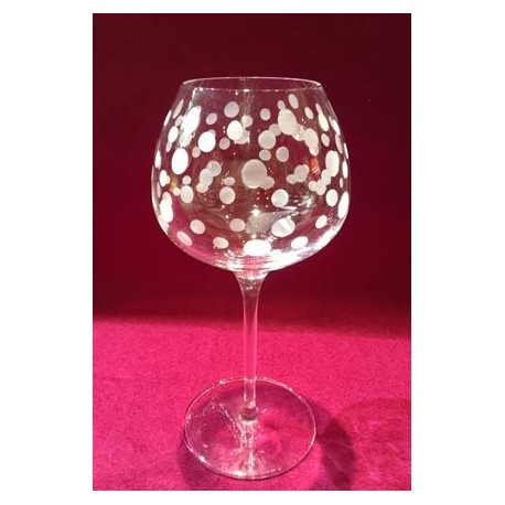 6 verres à vin super 35cl taillé bulles