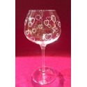 6 Wine Glasses 35Cl Super Carved Hearts