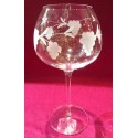 6 Super 60Cl Glasses Carved Grape Wine