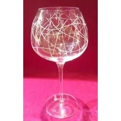 6 verres à vin super 60cl taillé raisin