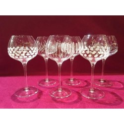 6 verres à vin super 60cl taille coeurs