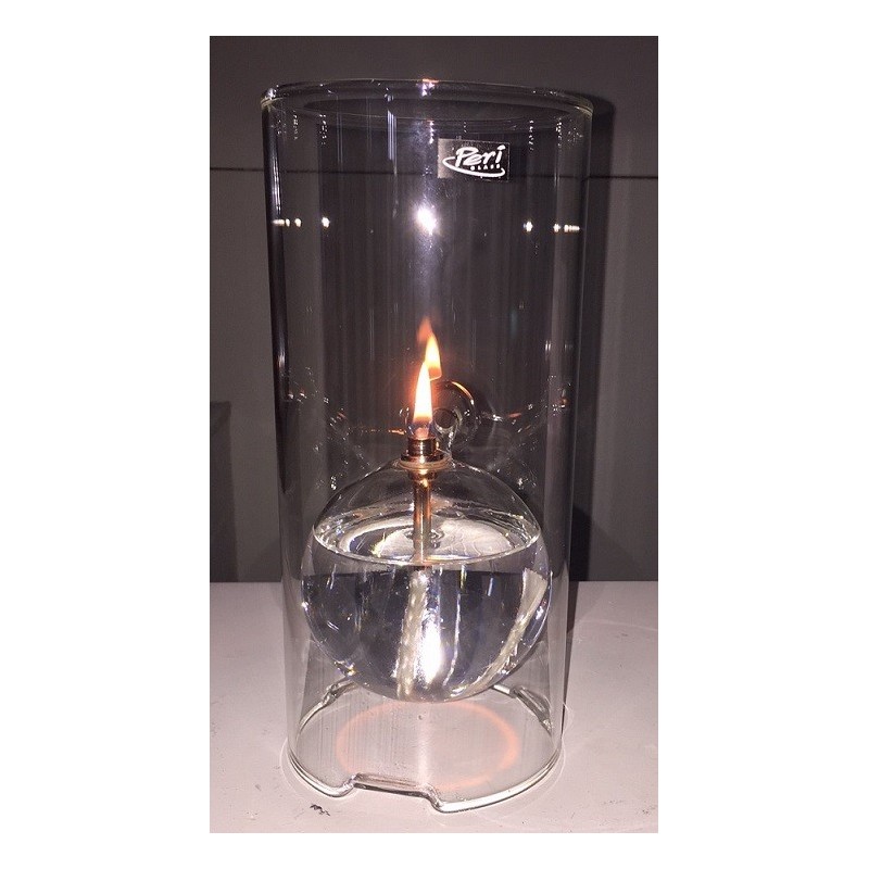 Lampe à huile avec abat-jour verre - Periglass