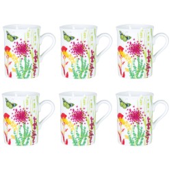 Coffret 6 Mugs Porcelaine Tutti Fiori