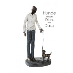 Sculpture femme avec chat "Casablanca"