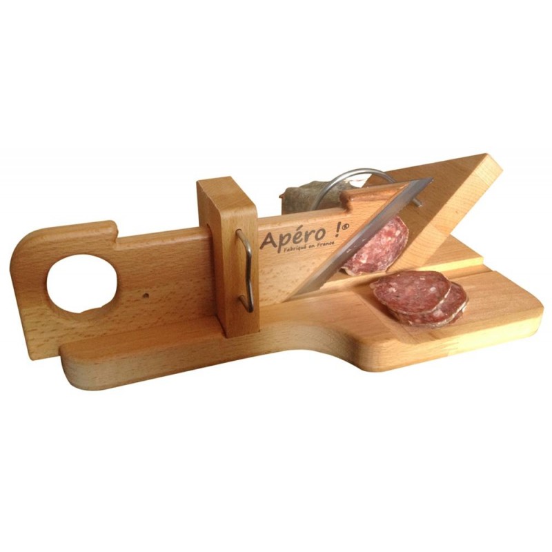 Guillotine à saucisson et saucisse sèche en bois - Tom Press