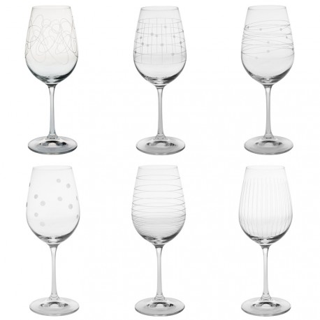 6 Verres à vin Graphik 35cl