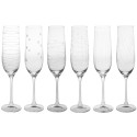 6 Champagne Flutes Graphik 19Cl