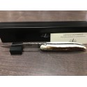 Couteau Forge de laguiole 12cm, manche ivoire de mammouth, ressort guilloché