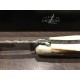 Couteau Forge de laguiole 12cm, manche ivoir de mammouth, ressort guilloché