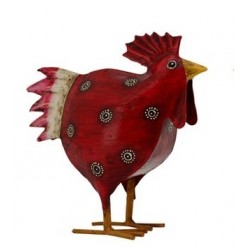 metal red rooster small