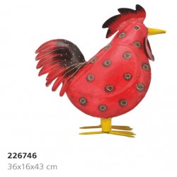metal red rooster large
