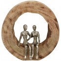 Sculpture couple, aluminium / manguier  "Casablanca"