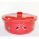 Terrine ronde cigogne rouge. 2 tailles disponibes