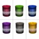 6 gobelets whisky cristal couleurs assorties