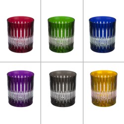 6 crystal Glasses Color for whisky