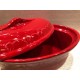 Terrine ovale 37 cm - rouge uni - Poterie d'Alsace