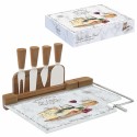 Plateau fromage rectangulaire avec fil, rabatable "Les fromages"