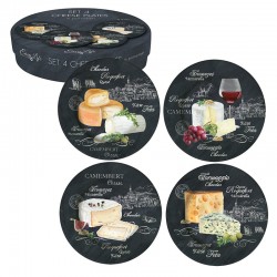 Set of 4 cheese plates, World Of Cheese