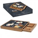 Plateau fromage carré avec tiroir world of cheese
