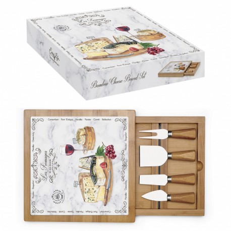 Plateau fromage carré avec tiroir les fromages
