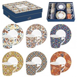 Coffret 6 tasses café 10cl avec soucoupe Abundance