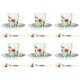 Box 6 Cups mixte Porcelain Tutti Fiori