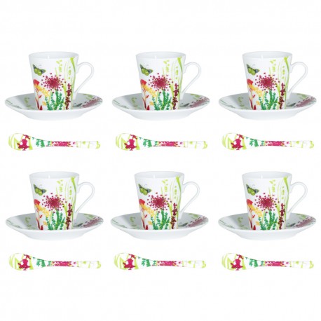 Box 6 Cups mixte Porcelain Tutti Fiori