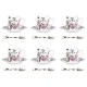 coffret 6 tasses expresso Porcelaine champêtre