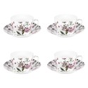 coffret 4 tasses à thé Porcelaine Champêtre