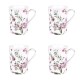 Coffret 4 Mugs Porcelaine champêtre