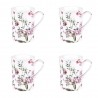 Coffret 4 Mugs Porcelaine champêtre