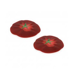 lot de 2 couvre-verres silicone Tomate bordeaux