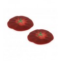 lot de 2 couvre-verres silicone Tomate bordeaux