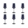 6 black wine glasses 50cl