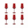 6 red wine glasses 50cl