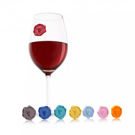8 Marque-verres cachet de cire